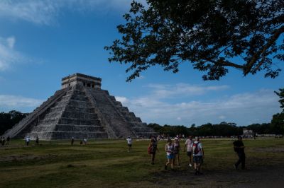 Temple of Kukulcan in Chichén Itzá, Yucatán, Mexico, 2022.