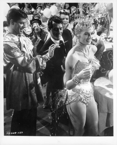 Jerry Lewis, Dean Martin, and  Anita Ekberg in Artists And Models (1955)