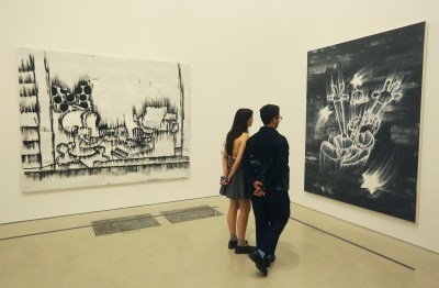 Installation view of “Gary Simmons: Public Enemy,” Perez Art Museum, Miami, December 7, 2023–April 28, 2024
