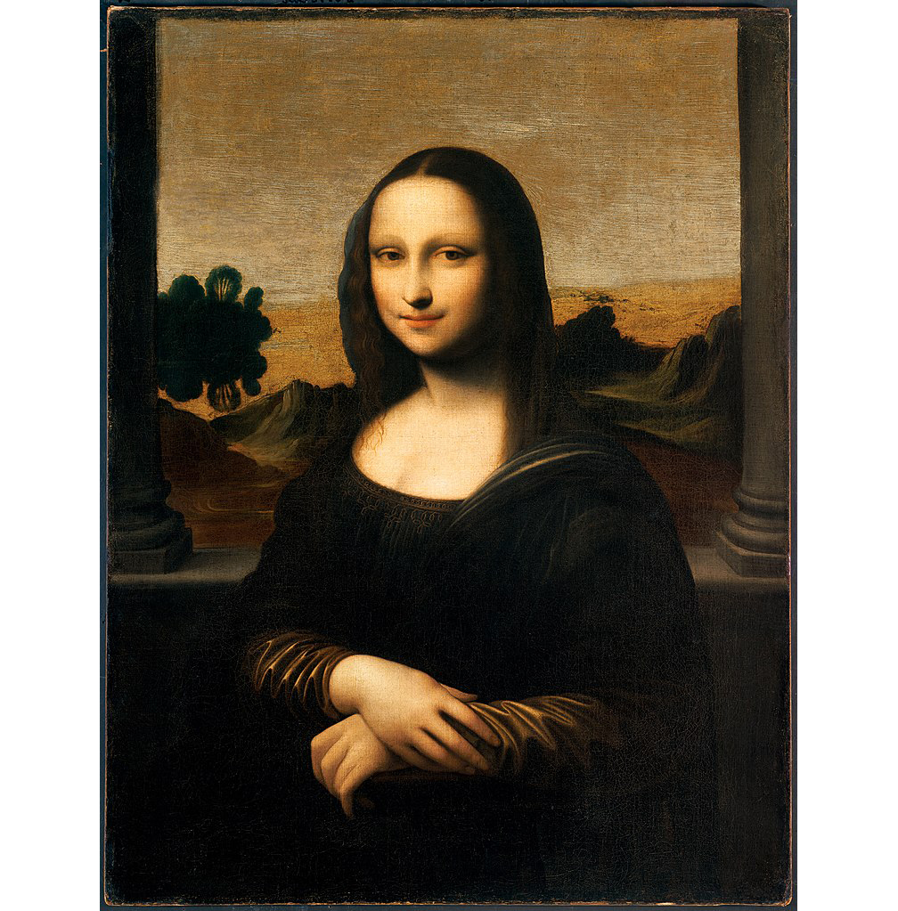 Isleworth Mona Lisa, oil on canvas, 33 1/4 by 25 2/5 inches, attributed by some scholars to Leonardo da Vinci.