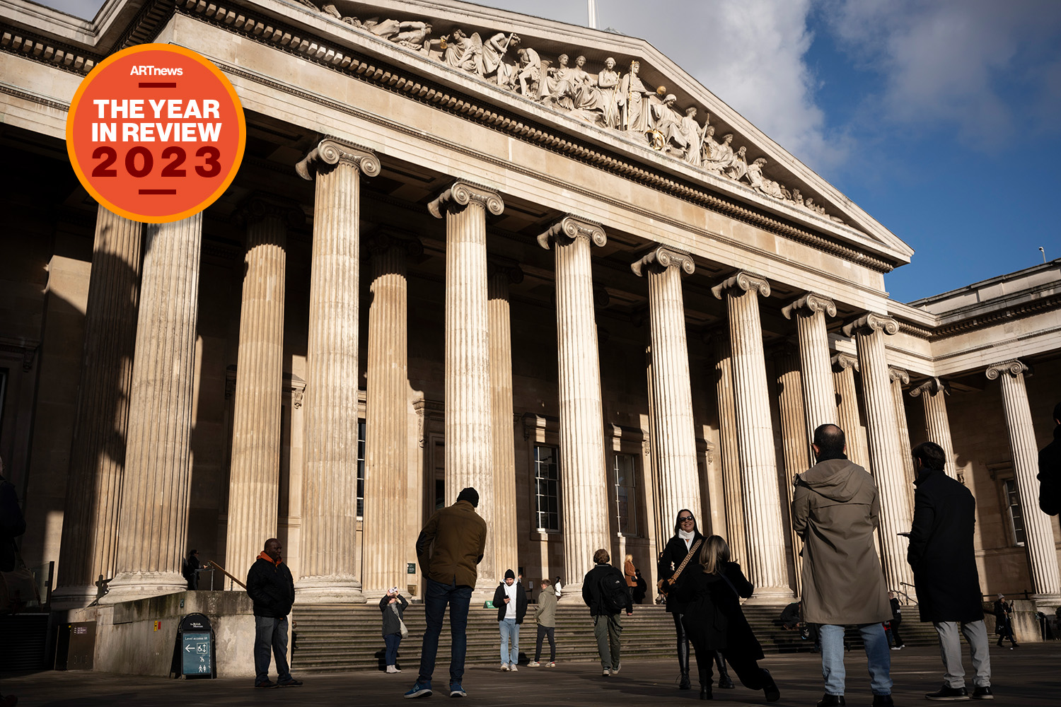 An exterior view of the British Museum in Bloomsbury on 28th November 2023, in London, England.